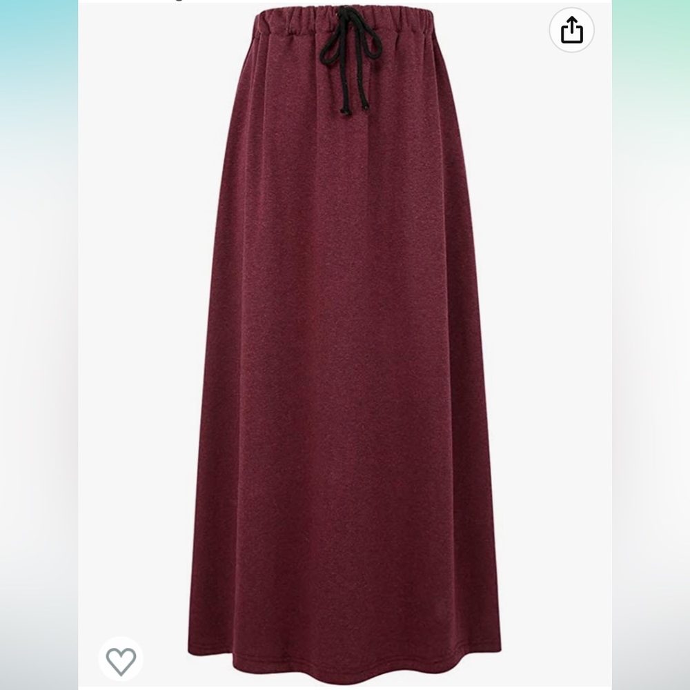 IDEALSANXUN Women's Fleece Lined
Drawstring Elastic Waist A-Line Soft Skirt